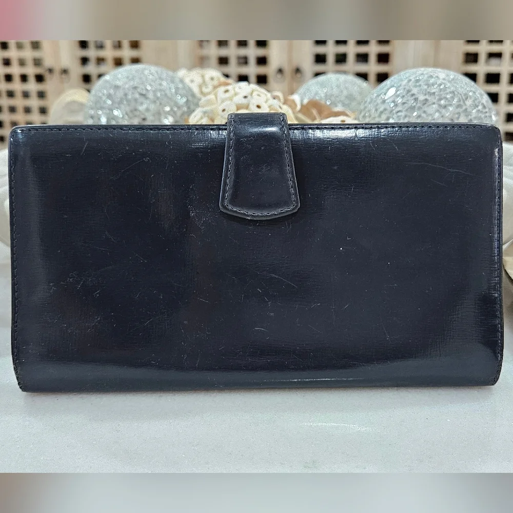Loewe Blue Black Leather Wallet